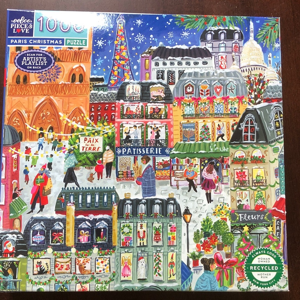 EeBoo Paris Christmas 1000 piece puzzle